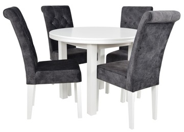 Rozkładany stół i 4 krzesła GLAMOUR inne kolory