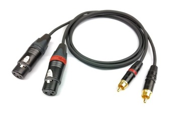 CORDIAL KABEL PRZEWÓD 2x XLR ŻEŃSKI RCA NEUTRIK 5m