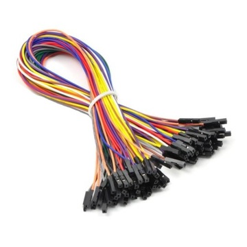 Zestaw 50szt kabli połączeniow żeńsko-żeński 20cm
