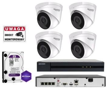 MONITORING FIRMY, DOMU KAMERY IP 4Mp Hikvision POE