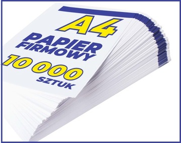 PAPIER FIRMOWY A4 z NADRUKIEM Full Color 10000 szt