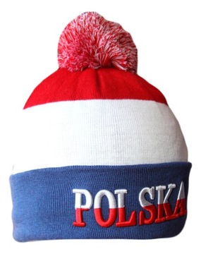 POLSKA CZAPKA ZIMOWA DLA KIBICA POLSKI WYWIJANA