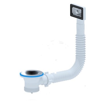 Компактный сифон для одинарной настенной мойки.