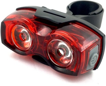JET lampka 50lm tylna rowerowa baterie 2x AAA sztycę pod siodło na obejmę