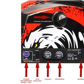 СВАРОЧНАЯ МАСКА АВТОЗАТЕМНЯЮЩИЙСЯ ФИЛЬТР ДЛЯ ШЛЕМА