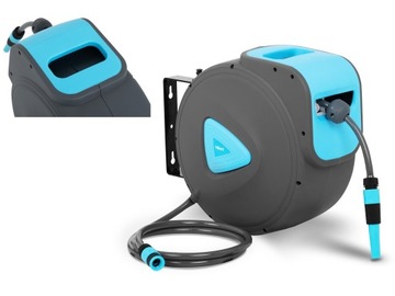 Автоматическая настенная катушка с садовым шлангом 30 м + 2 м 1/2 дюйма