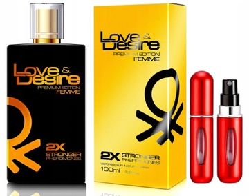LOVE DESIRE PREMIUM DAMSKIE PERFUMY Z FEROMONAMI ZŁOTE TRWAŁE INTENSYWNE
