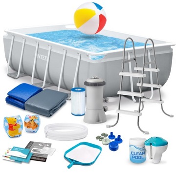 BASEN OGRODOWY STELAŻOWY INTEX 300x175 18w1 ZESTAW