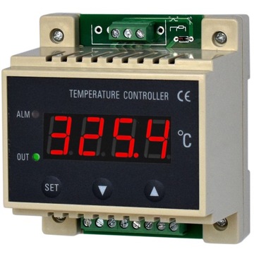 Sterownik Regulator temperatury szynę DIN 2xOUT PID termopara PT100 K J T