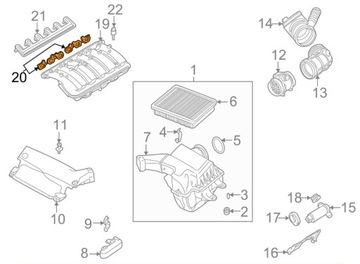 BMW E39 E46 Z3 M52 M54 TĚSNĚNÍ KOLEKTORU SACÍHO