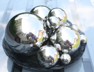 Зеркало STEEL BALL 35 см, нержавеющая сталь, для сада, дома, пруда