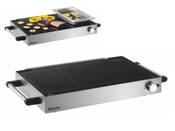 ELEGANCKA PŁYTA GRILLOWA SZKLANA GŁADKA BARTSCHER