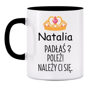 KUBEK PADŁAŚ POWSTAŃ PREZENT IMIĘ NADRUK CZARNY 15