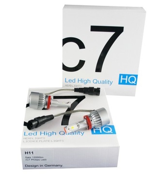 2x ŻARÓWKA H11 120W 12000 lm C7 LED COB CANBUS