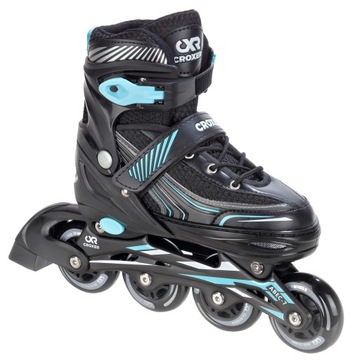 Rolki Regulowane Croxer Optima Black/Mint 39-42 Kauczuk Abec7