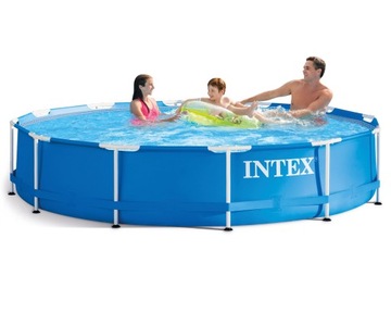 Каркасный садовый бассейн 366 х 76 см 16в1 INTEX 28212 + пузырьковая машина
