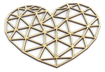 ДЕКОР: АЖУРНОЕ ГЕОМЕТРИЧЕСКОЕ СЕРДЦЕ ИЗ ФАНЕРЫ ОТ36