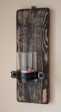 Настенный подсвечник - деревенский винтажный лофт