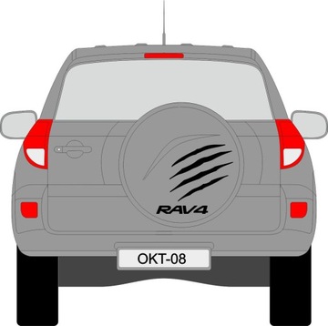 Наклейки на крышку запасного колеса TOYOTA RAV4