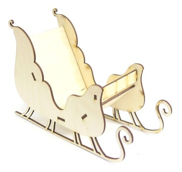 ОРНАМЕНТ-ДЕКОР САНКИ САНТЫ САНТЫ 3D KX92