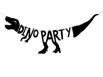 Girlanda Dinozaur Dino Party, Urodziny 20x90 cm