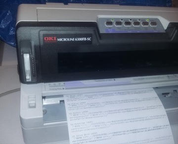 СОВРЕМЕННАЯ 24-игольная машина OKI 6300FB ECO USB LPT без лотка