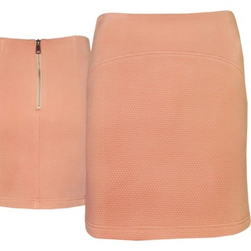 TopShop Kobieca Trapezowa Spódnica Mini Spódniczka Brudny Róż Zamek L 40
