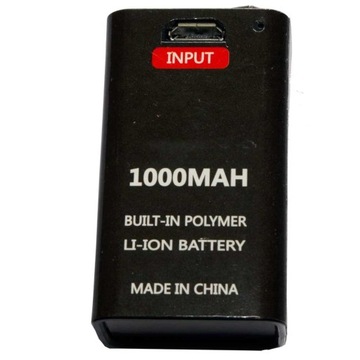 USB-аккумулятор 9 В, 1000 мАч J 6AM6 MN1604 522 CE