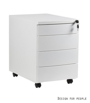 KONTENER DO BIURKA METALOWY SZUFLADY RP-04-W BIAŁY