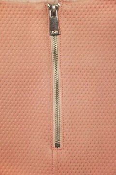 TopShop Kobieca Trapezowa Spódnica Mini Spódniczka Brudny Róż Zamek S 36