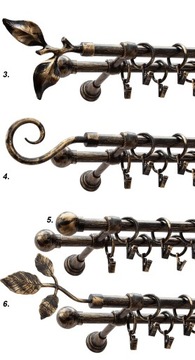 ДВОЙНОЙ КАРДИН 200 см 2.0 MOTIVE Кованые карнизы