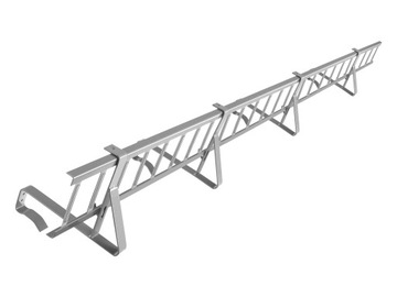 Bariera płotek śniegowy 150cm 4uch ocynk dachówki
