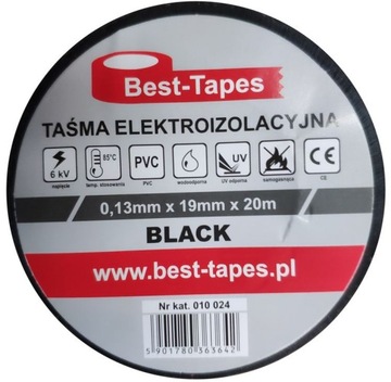 TAŚMA IZOLACYJNA PCV 19 MM X 20 M CZARNA IZOLACJA