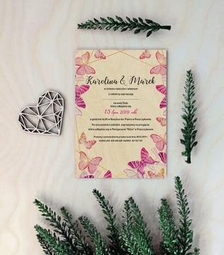 ДЕРЕВЯННЫЕ приглашения на свадьбу ВЫКРОЙКИ П