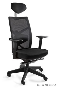 Fotel Ergonomiczny TUNE obrotowy SYNCHRON czarny