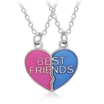 NASZYJNIK wisiorek PRZYJAŹNI BEST FRIENDS serce