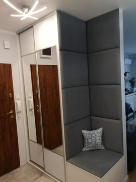 Мягкие панели 50х50 прихожая, угол, ниша