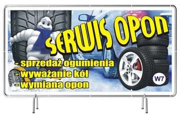 Solidny Baner reklamowy 2x1m Wulkanizacja
