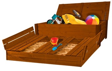 ДЕРЕВЯННАЯ САДОВАЯ КОРОБКА ДЛЯ ИГРУШЕК 150 СМ