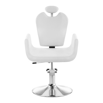 КРЕСЛО ДЛЯ ПАРИКМАХЕРА LIVORNO PHYSA, БЕЛАЯ КОЖА + ХРОМ