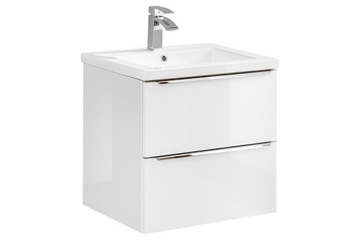 SZAFKA ŁAZIENKOWA Z UMYWALKĄ 60 CM CAPRI BIAŁY