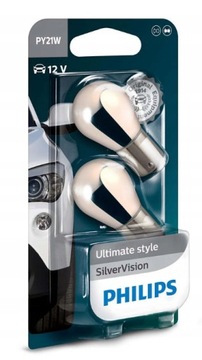 PHILIPS SILVER VISION PY21W 12V 21W BAU15S DUO