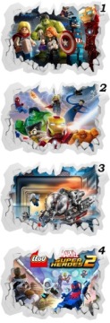 3D наклейки LEGO Marvel Super Heroes для детей 70x50
