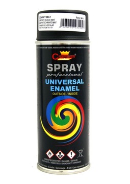 CHAMPION LAKIER SPRAY FARBA CZARNY MAT 400ml 9011