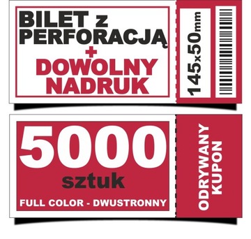 BILETY kupony IMPREZY Mecze KONCERTY 5000 sztuk