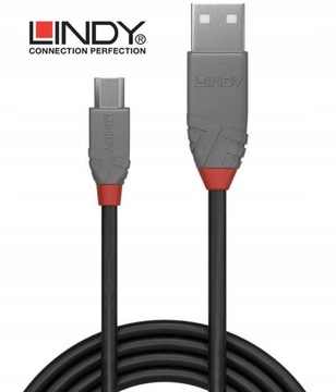 Lindy 36731 USB 2.0 A — линейный кабель Micro B Anthra — 0,5 м