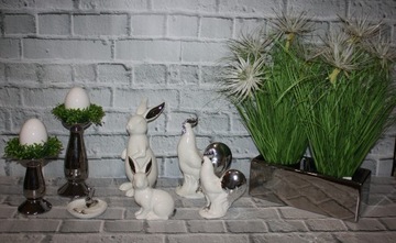 Красивый серебряный зайчик H20 Пасхальный