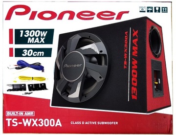 PIONEER AKTYWNA SKRZYNIA TUBA BASOWA 1300W + KABLE