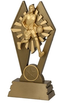 STATUETKA ODLEWANA KOSZYKÓWKA KOSZYKARZ 17,5cm GRA