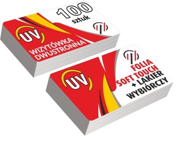 AKSAMITNE Wizytówki SOFT TOUCH Lakier UV 100 szt.